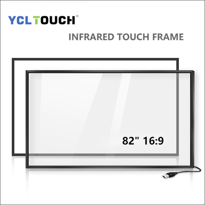 YCLTOUCH 82 इंच इन्फ्रारेड मल्टी टच स्क्रीन फ्रेम 20 टच पॉइंट के साथ